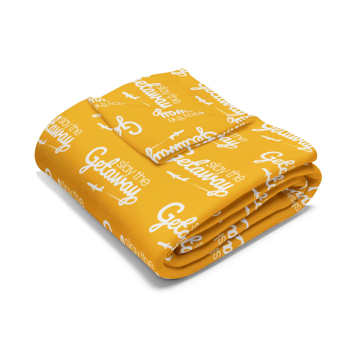 Cozy Getaway Arctic Fleece Blanket in Yellow