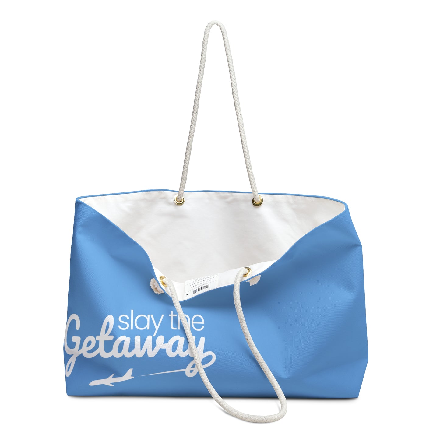 Weekender Tote - Slay the Getaway Adventure Bag in Light Blue