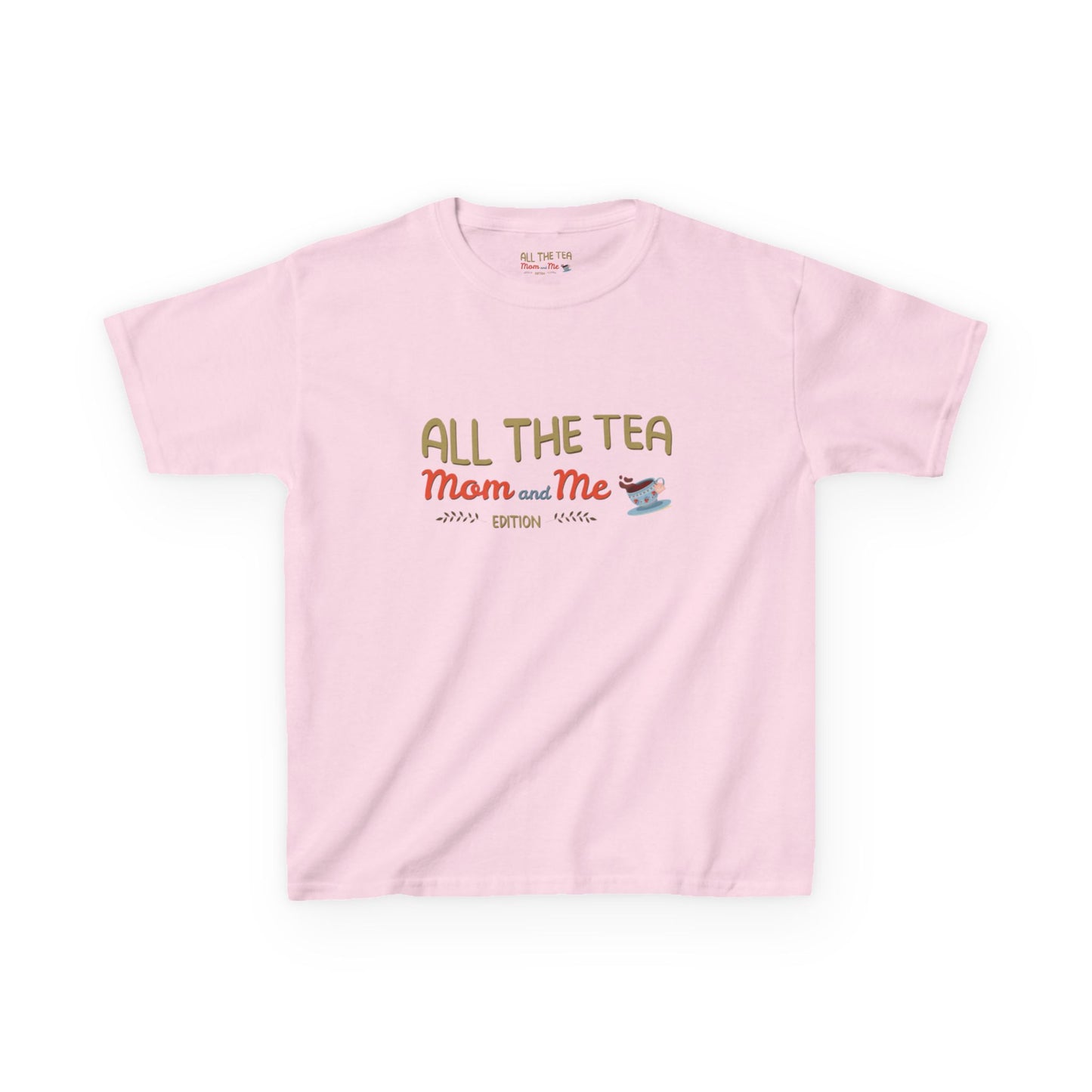 All the Tea: Mom and Me Edition Kids Logo Heavy Tee
