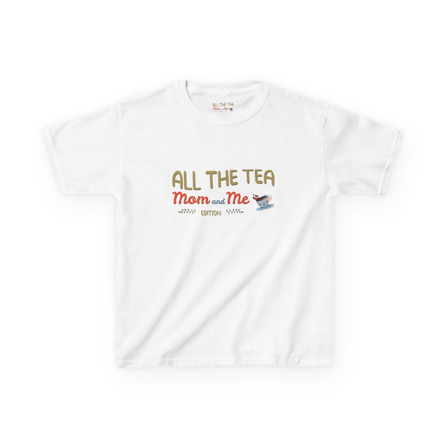 All the Tea: Mom and Me Edition Kids Logo Heavy Tee
