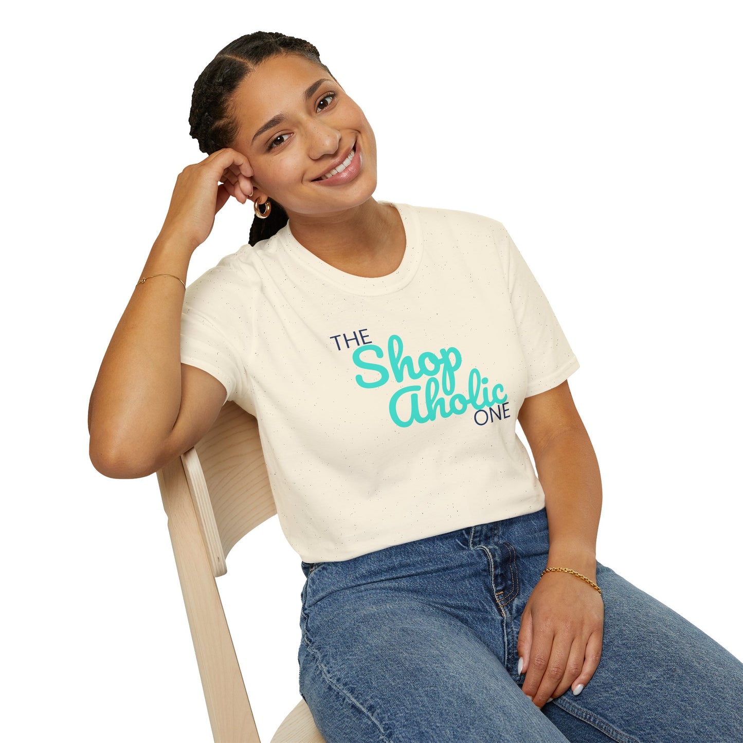 Trip Style - Shop Aholic - Unisex Softstyle T-Shirt, Summer Tee, Vacation Apparel, Beach Shirt, Relaxation Wear, Gift for Pool Lovers