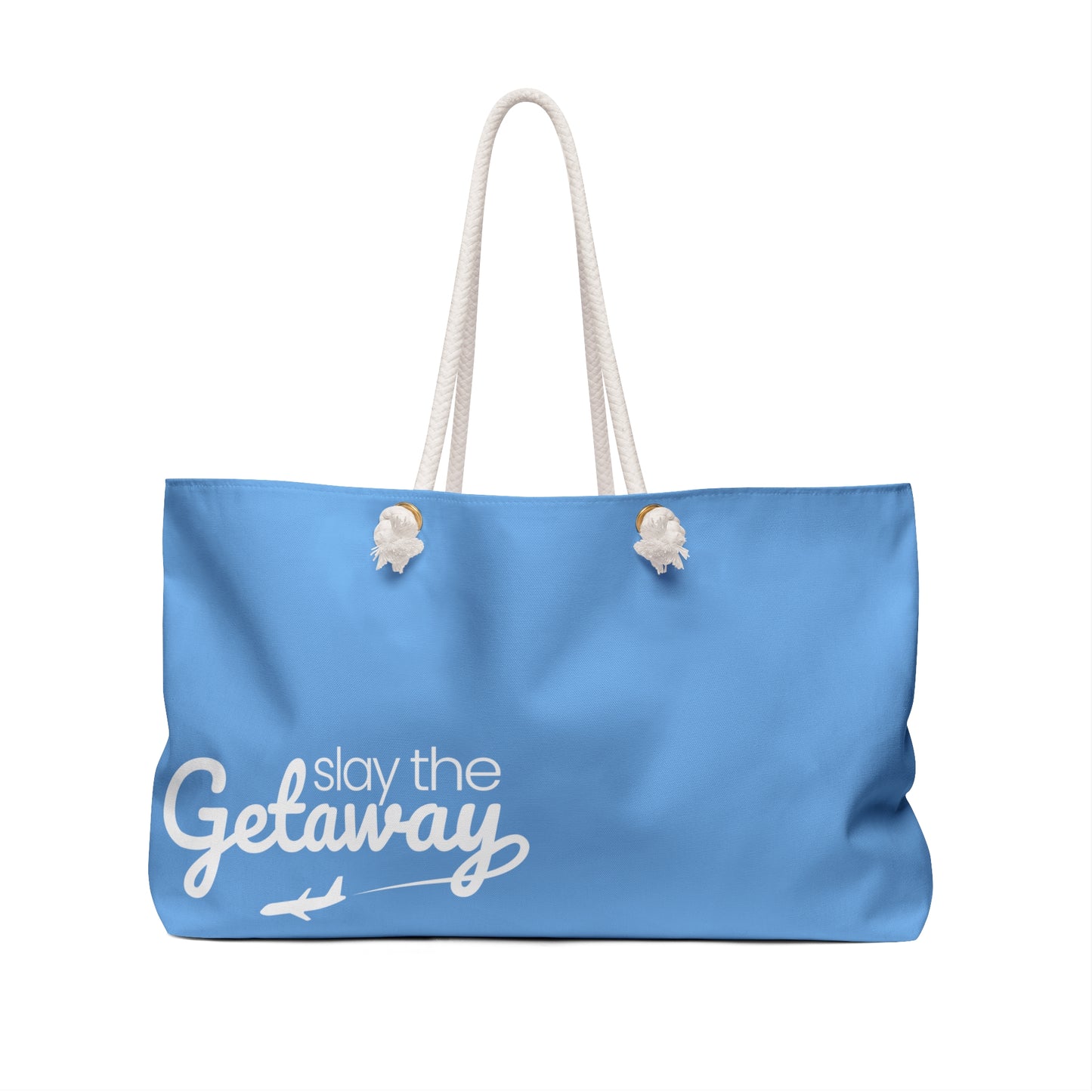Weekender Tote - Slay the Getaway Adventure Bag in Light Blue