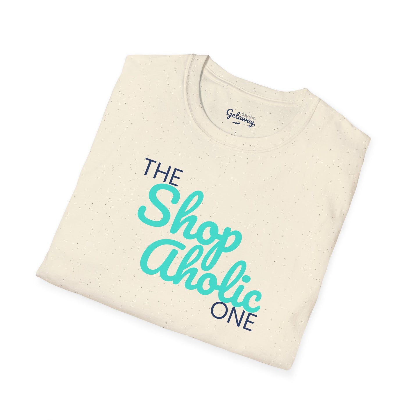 Trip Style - Shop Aholic - Unisex Softstyle T-Shirt, Summer Tee, Vacation Apparel, Beach Shirt, Relaxation Wear, Gift for Pool Lovers
