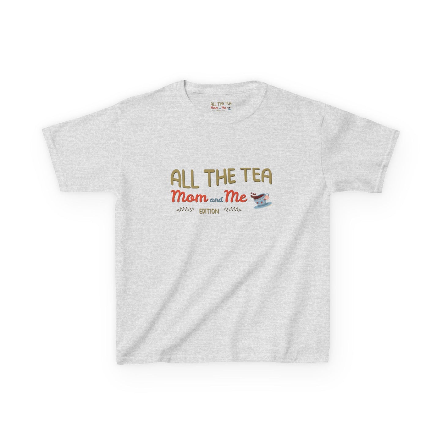 All the Tea: Mom and Me Edition Kids Logo Heavy Tee
