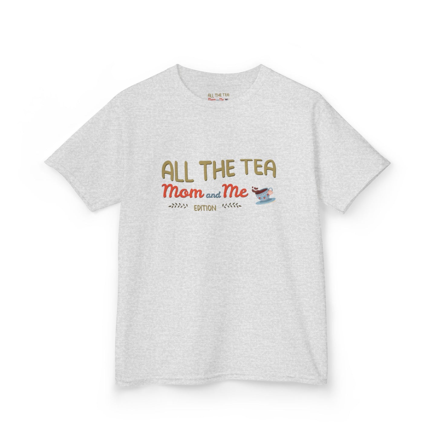 All the Tea: Mom and Me Edition Kids Logo Heavy Tee
