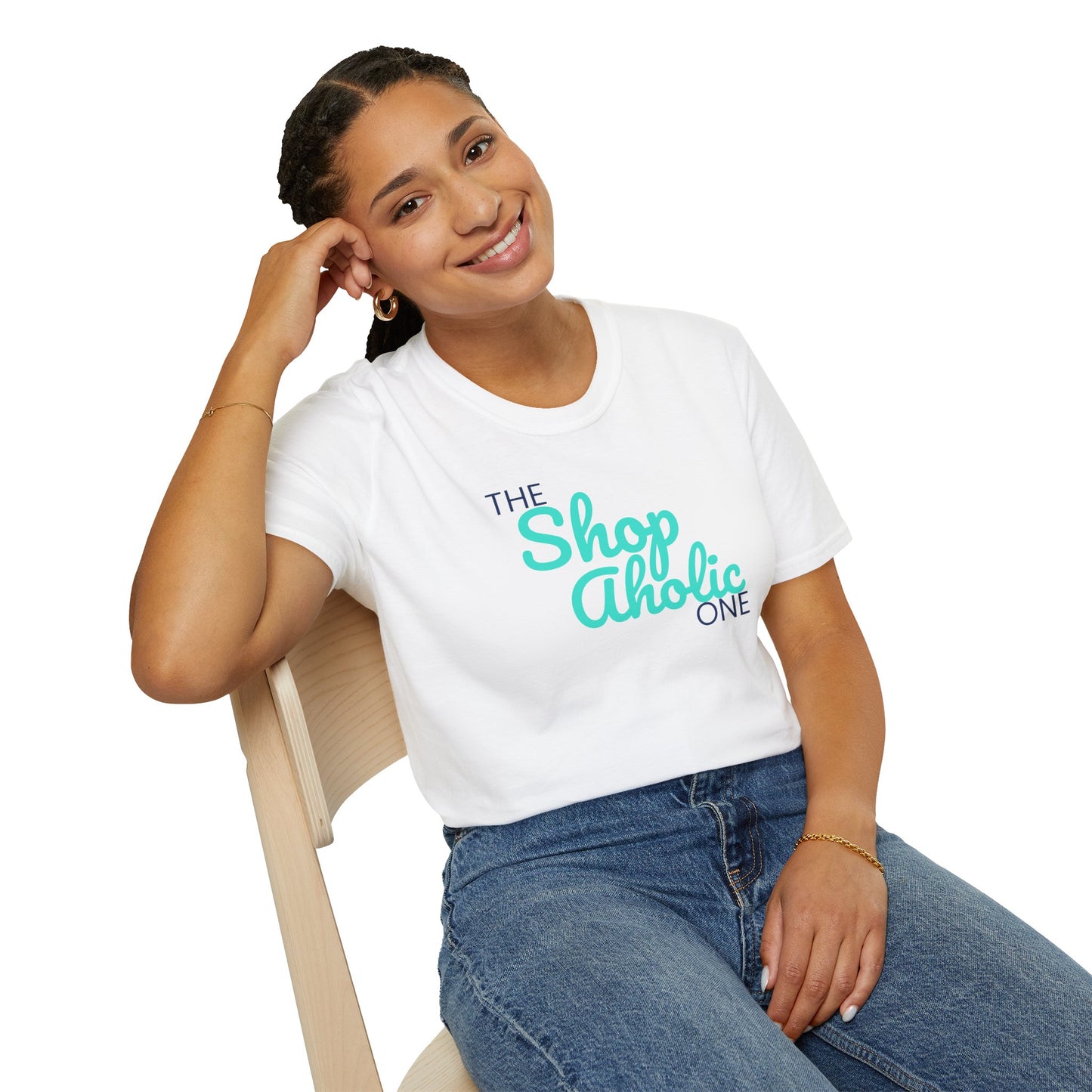 Trip Style - Shop Aholic - Unisex Softstyle T-Shirt, Summer Tee, Vacation Apparel, Beach Shirt, Relaxation Wear, Gift for Pool Lovers