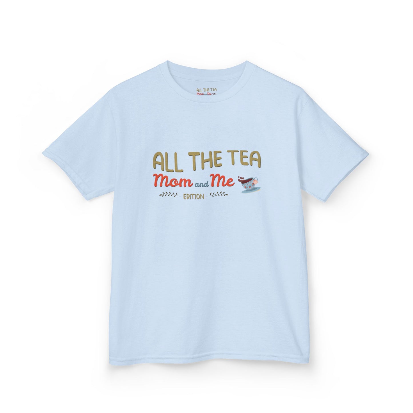 All the Tea: Mom and Me Edition Kids Logo Heavy Tee