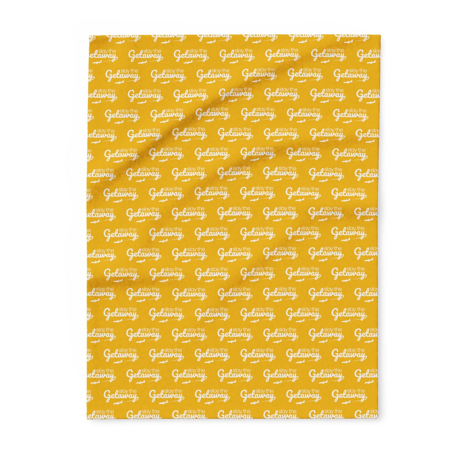 Cozy Getaway Arctic Fleece Blanket in Yellow