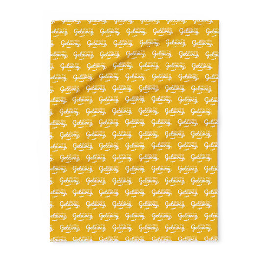 Cozy Getaway Arctic Fleece Blanket in Yellow