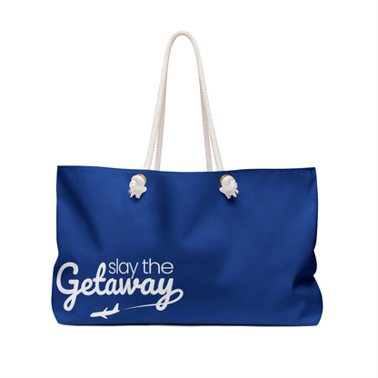 Weekender Tote - Slay the Getaway Adventure Bag in Dark Blue