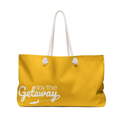 Weekender Tote - Slay the Getaway Adventure Bag in Yellow