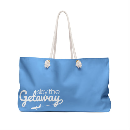 Weekender Tote - Slay the Getaway Adventure Bag in Light Blue