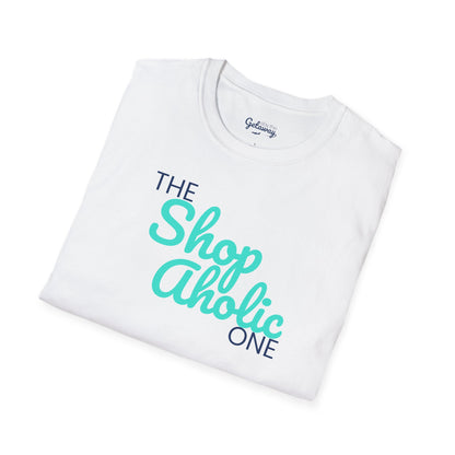 Trip Style - Shop Aholic - Unisex Softstyle T-Shirt, Summer Tee, Vacation Apparel, Beach Shirt, Relaxation Wear, Gift for Pool Lovers