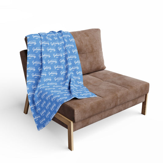 Cozy Getaway Arctic Fleece Blanket in Light Blue