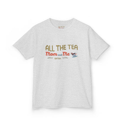 All the Tea: Mom and Me Edition Kids Logo Heavy Tee