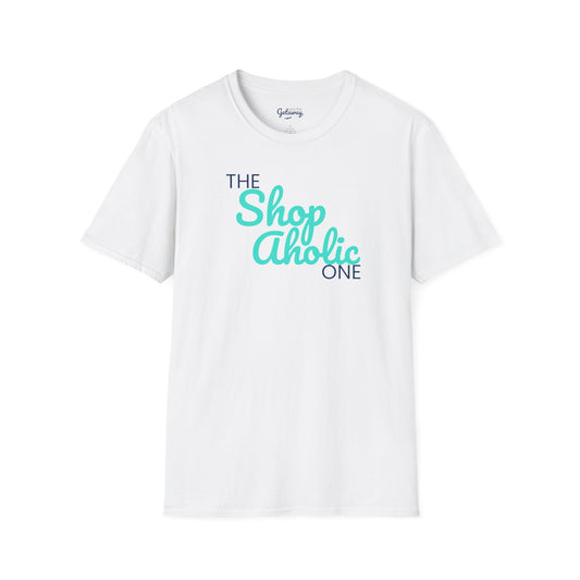 Trip Style - Shop Aholic - Unisex Softstyle T-Shirt, Summer Tee, Vacation Apparel, Beach Shirt, Relaxation Wear, Gift for Pool Lovers
