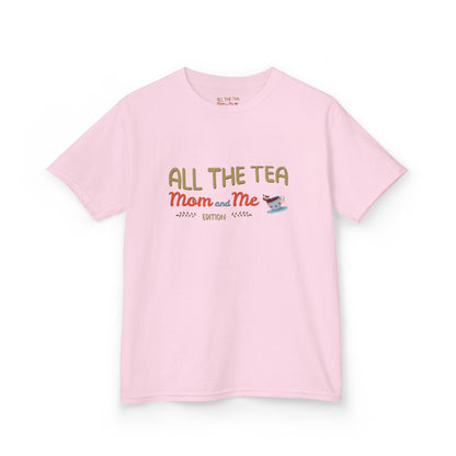 All the Tea: Mom and Me Edition Kids Logo Heavy Tee