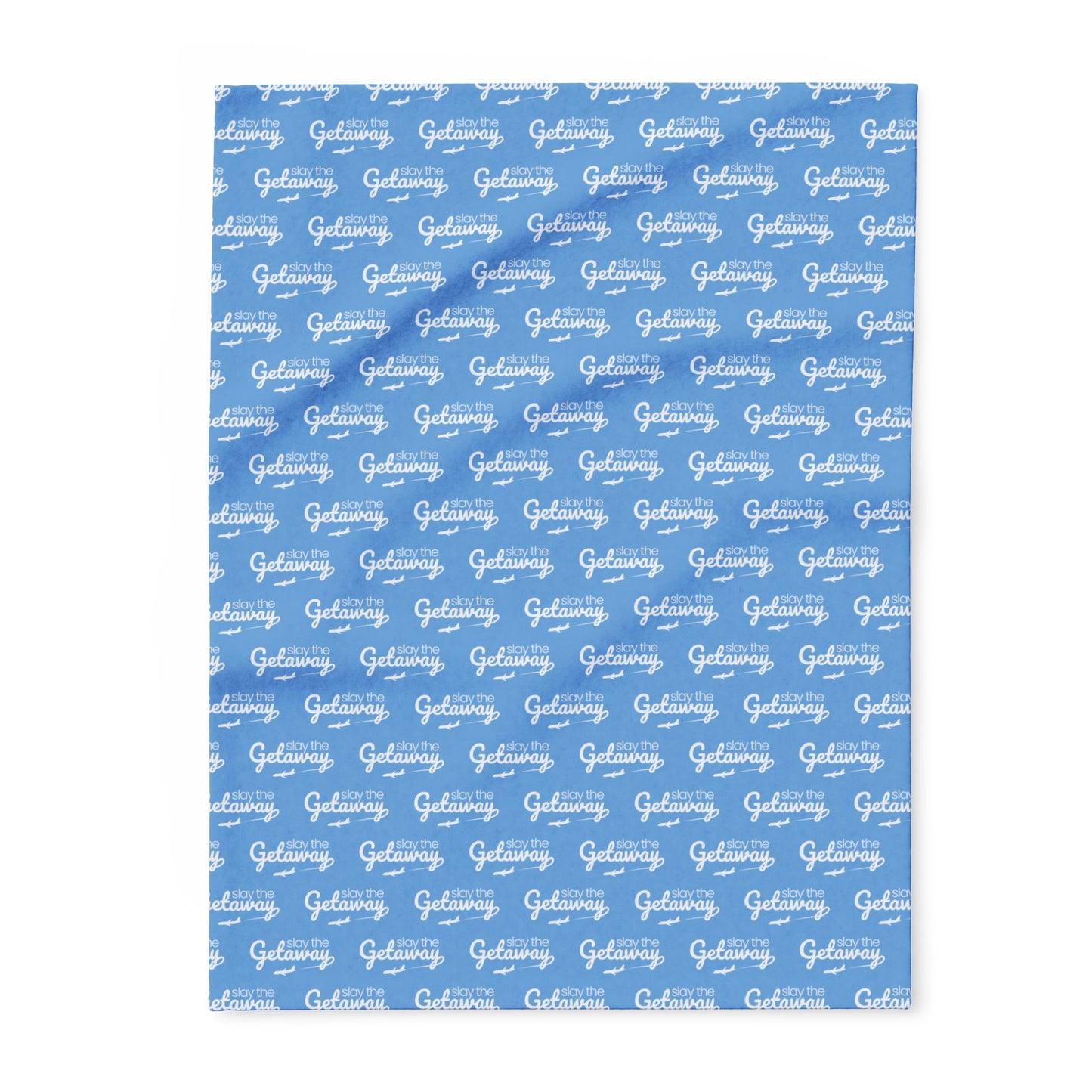 Cozy Getaway Arctic Fleece Blanket in Light Blue