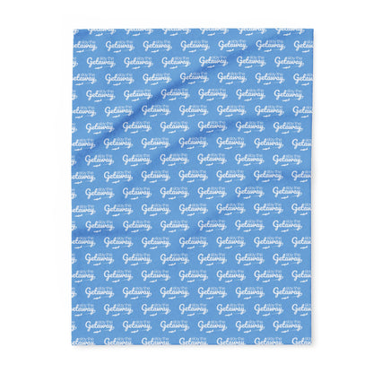 Cozy Getaway Arctic Fleece Blanket in Light Blue