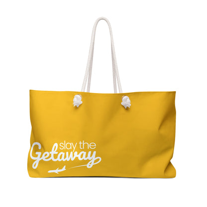 Weekender Tote - Slay the Getaway Adventure Bag in Yellow