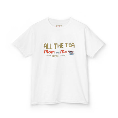 All the Tea: Mom and Me Edition Kids Logo Heavy Tee